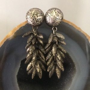 Unique Vintage Silver Earrings